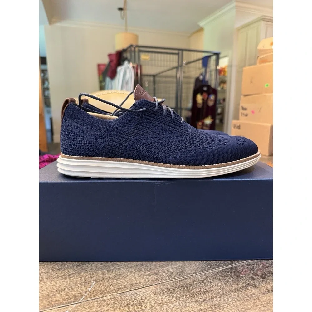 Cole Haan Original Grand‎ Wingtip Oxford Mens Size 9 M C27960 Blue Navy New